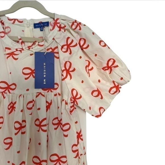NWT Maisonette Red Bow Dress - Picture 5 of 7